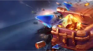 Изображение енота в космическом скафандре с подарочной коробкой, рекламирующего еженедельный бонус в Bollywood Казино на игривом космическом фоне.